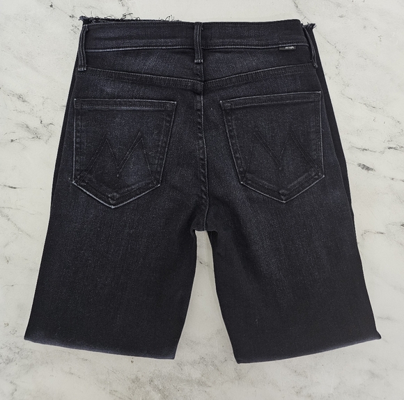 MOTHER The Mid Rise Dazzler Ankle Deep End Dark Blue Skinny Jeans 26 Preowned - Picture 6 of 10